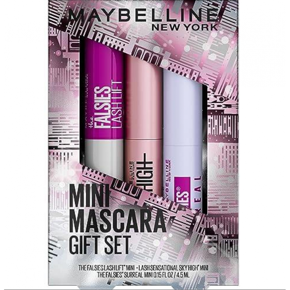 مجموعة هدايا ماسكارا ميني من مايبيلين3قطع