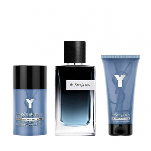 ف سان لوران مجموعة واي (عطر أو دو بارفان 100مل+ جل الاستحمام 50 مل + ديو دورانت ستيك 75 جم)