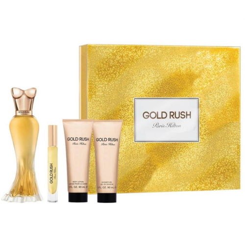 Paris Hilton Gold Rush Women's Eau de Parfum Set 100ml + 6ml + Body Lotion 90ml + Shower Gel 90ml