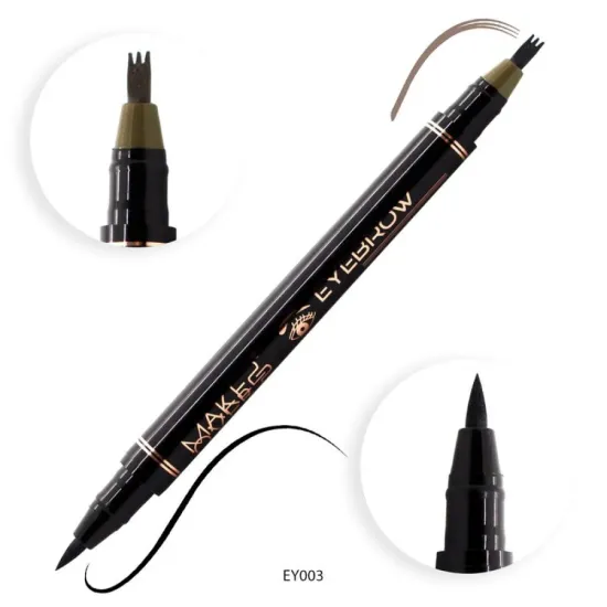 Makeover Double-ended Eyebrow and Eyeliner Pencil in Soft Brown, Black 22-EY003