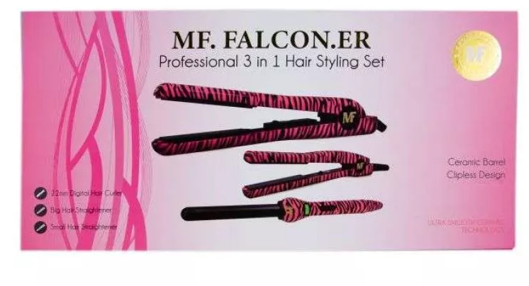 ام اف فالكون مجموعة تصفيف الشعر 3بـ 1 – وردي
