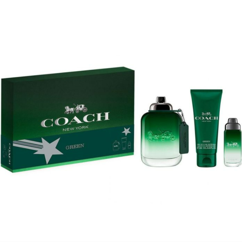 مجموعة كوتش قرين (عطر أو دو تواليت 90 مل + 10مل + جل للأستحمام 100 مل)