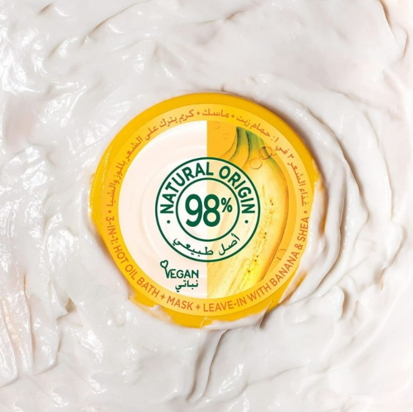 قارنييه الترا دو غذاء الشعر المغذي 3 في 1 بالموز – 390مل