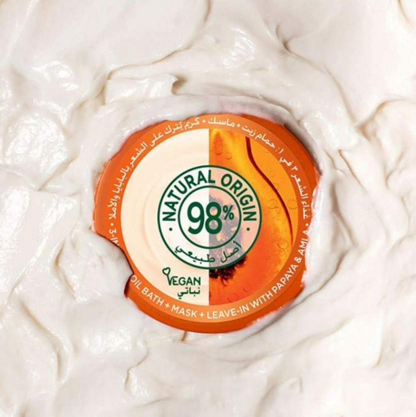 قارنييه الترا دو غذاء الشعر المرمم 3 في 1 بالبابايا – 390مل