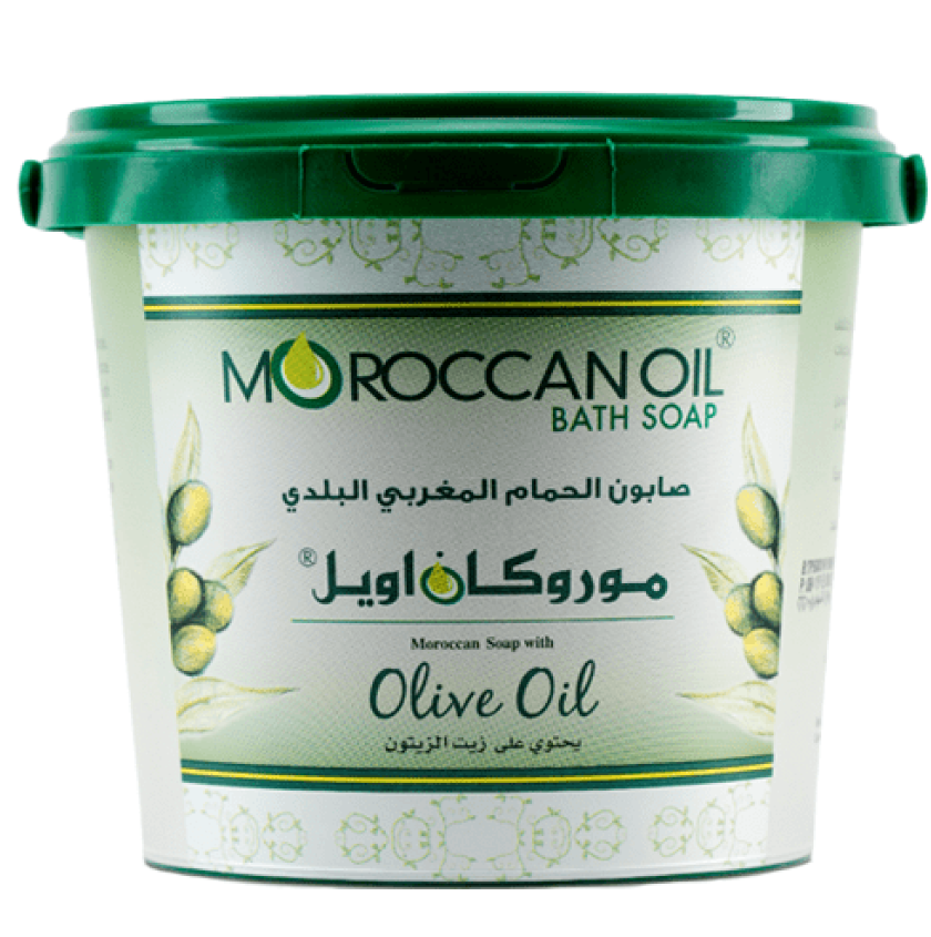 صابون الحمام المغربي البلدي بزيت الزيتون من موروكان اويل -850غ