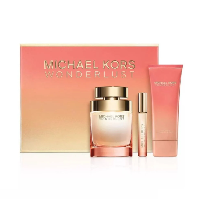 طقم مايكل كورس وندرلست نسائي او دي بارفيوم 100 مل + 10 مل + لوشن للجسم 100 مل