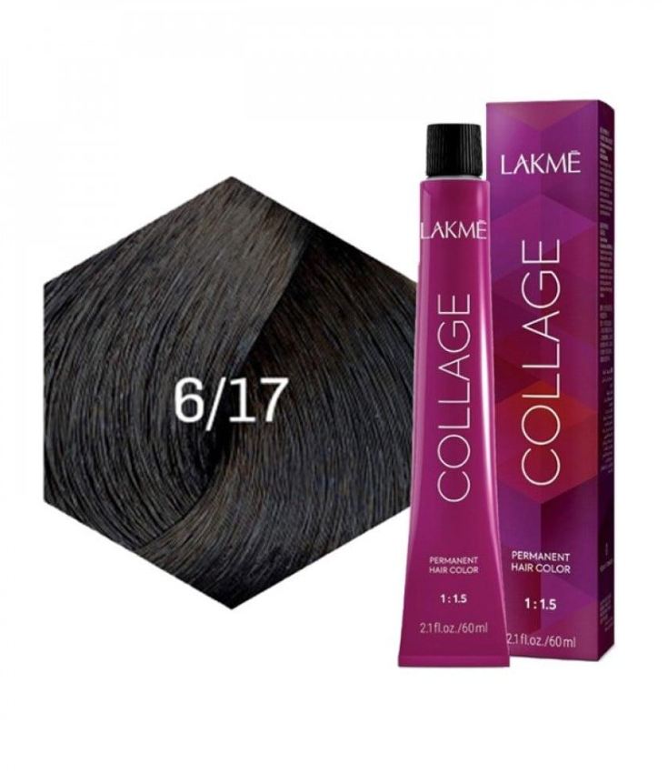 لاكمي كولاج صبغة شعر بصيغة كريم 6/17 أشقر غامق رمادي 60 مل