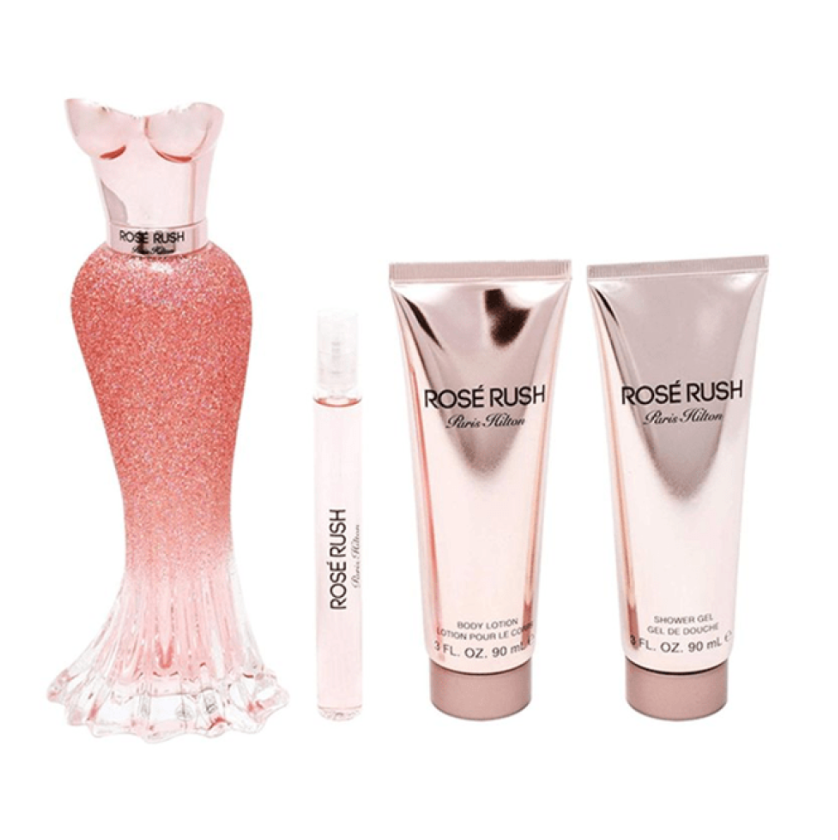 باريس هيلتون روز رش نسائي او دي بارفيوم 100 مل + 6 مل + لوشن للجسم 90 مل + جل استحمام 90 مل