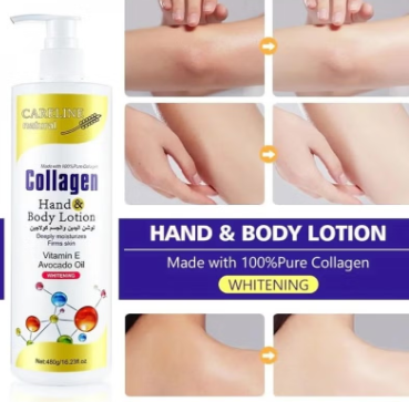 لوشن الكولاجين لليدين والجسم مع زيت الأفوكادو لتبييض البشرة 480 جم