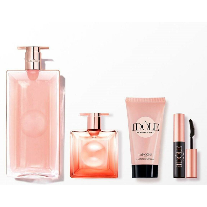 لانكوم مجموعة ايدول (عطر أو دو بارفان 100مل+ أو دو بارفان 25مل+ لوشن للجسم 50مل+مسكارا)