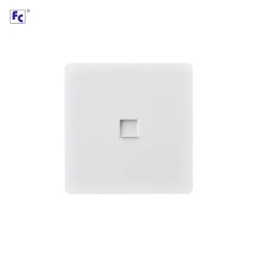 فيش تليفون مفرد 3*3 ابيض - اف سي 