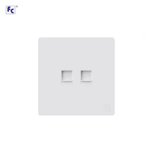 فيش كمبيوتر 6 كات مزدوج 3*3 ابيض - اف سي 