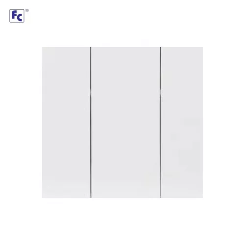 مفتاح دركسيون ثلاثي ديكور 3*3 ابيض - اف سي 