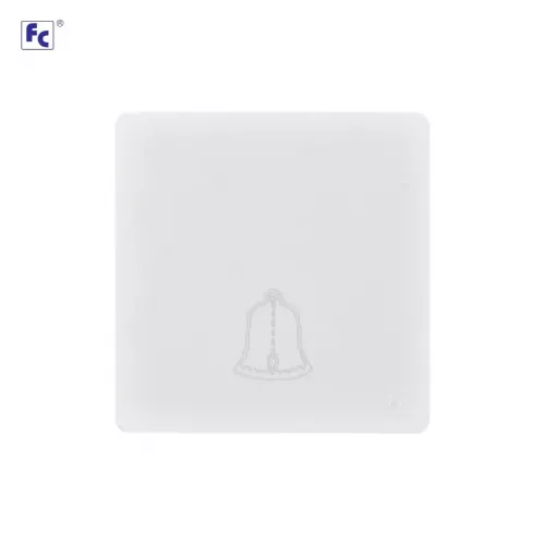 مفتاح جرس ديكور 3*3 ابيض - اف سي 