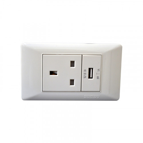 فيش 13 امبير + شاحن 2*4 - صن يو 6