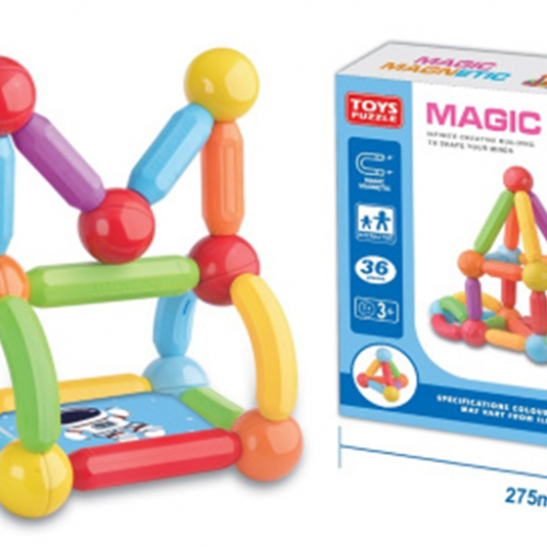 لعبة تراكيب مجموعة البناء المغناطيسية 36 قطعة  