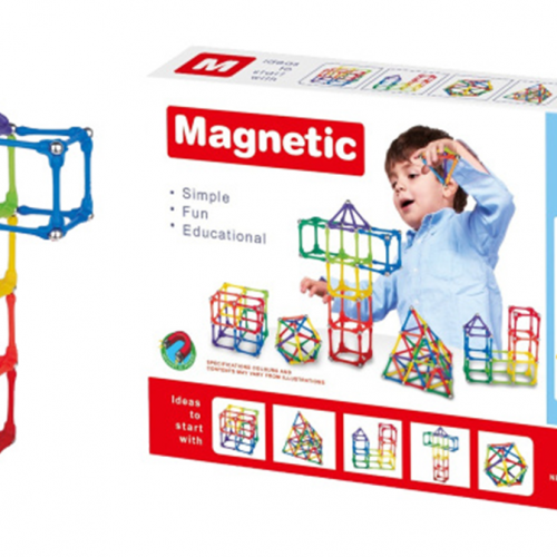 لعبة مجموعة البناء المغناطيسية التعليمية - 110 قطعة