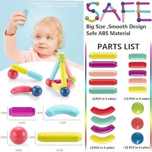 لعبة تراكيب مجموعة البناء المغناطيسية 36 قطعة  