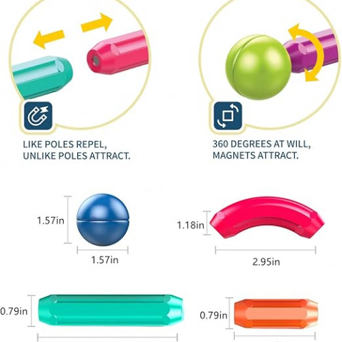 مجموعة البناء المغناطيسية 58قطعة 