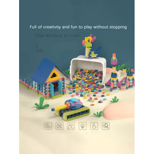 لعبة مكعبات المرح وفن البناء 