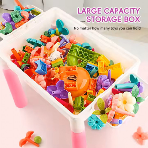 طاولة بناء البلوك بحديقة الأحلام 