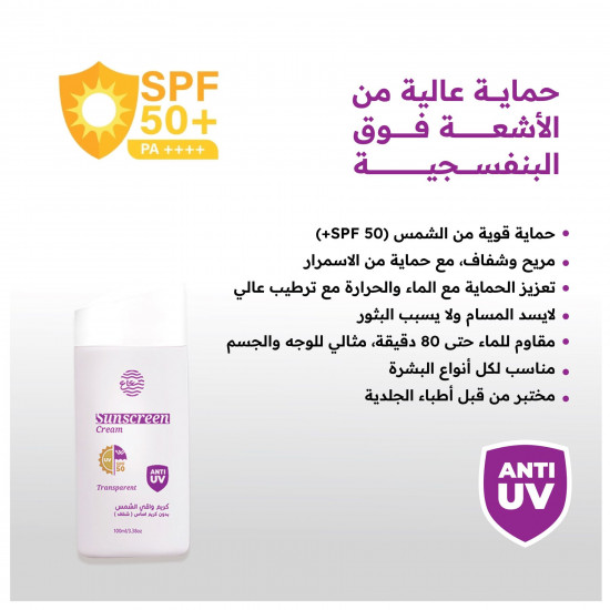 واقي الشمس ( شفاف )