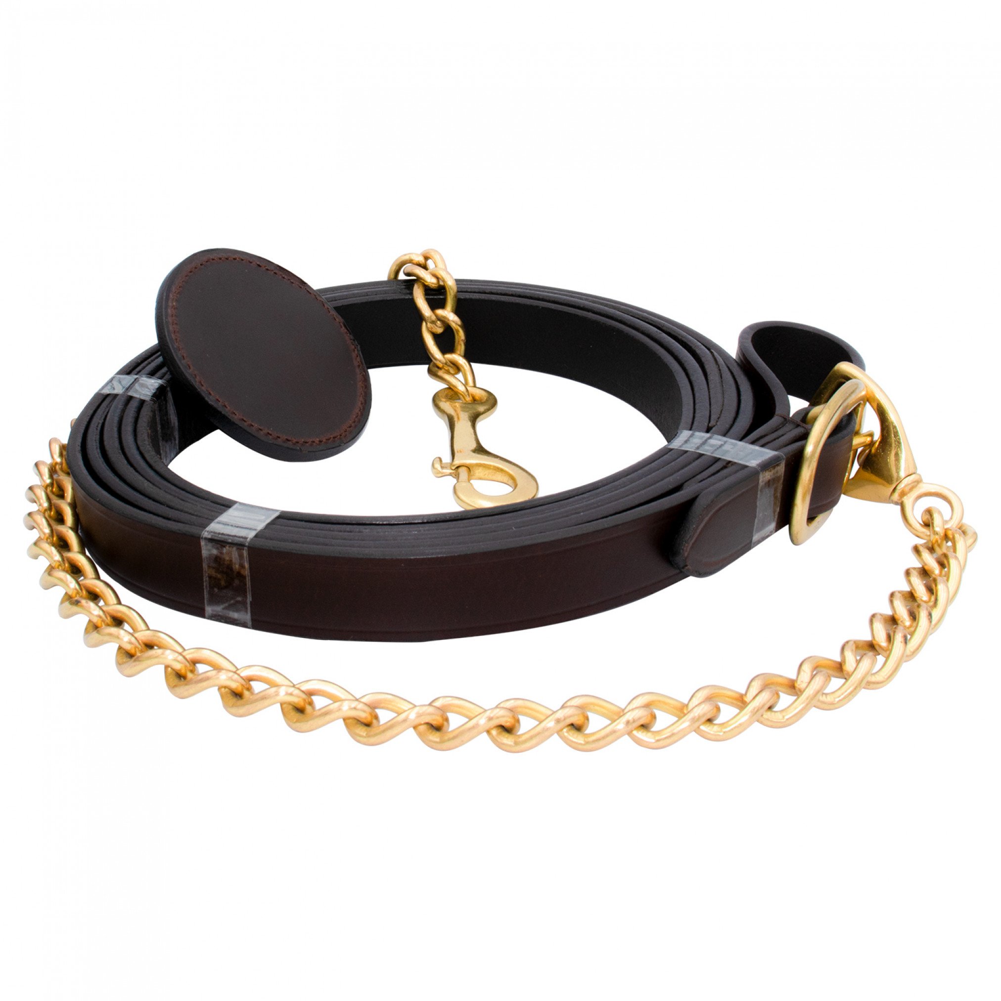 مقود جلد لعروض الجمال بسلسلة