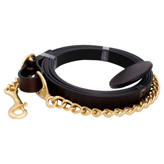 مقود جلد لعروض الجمال بسلسلة