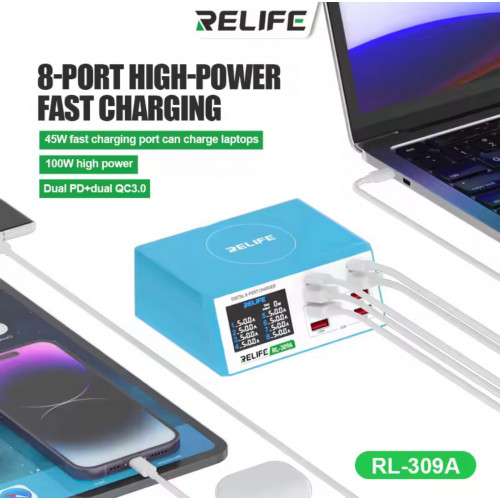 محول طاقة بمخارج متعددة لفحص البطاريات RL-309A من RELIFE