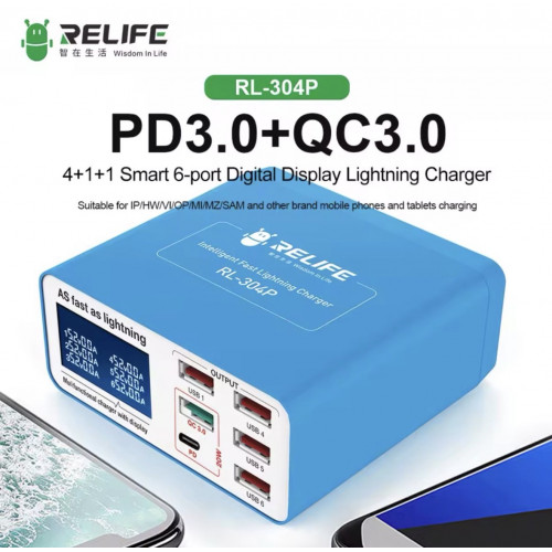 محول طاقة بمخارج متعددة لفحص البطاريات RL-304P من RELIFE