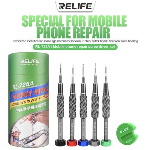 مجموعة مفكات لصيانة الهواتف والأجهزة الإلكترونية RL728A من RELIFE