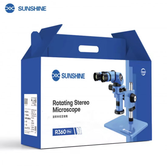 مجهر ستيريو ثلاثي العينيات عالي الدقة R360 Pro من SUNSHINE