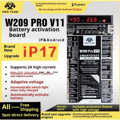 بورد تنشيط البطارية W209 Pro V11-(iPhone-Android)من OSS 
