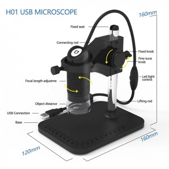 عدسة تكبير للصيانة بمنفذ USB