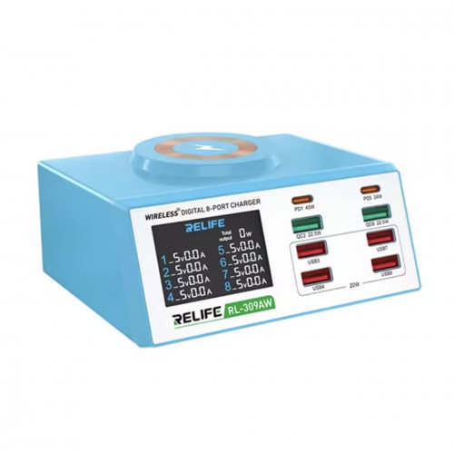 محول طاقة بمخارج متعددة لفحص البطاريات RL-309AW من RELIFE 