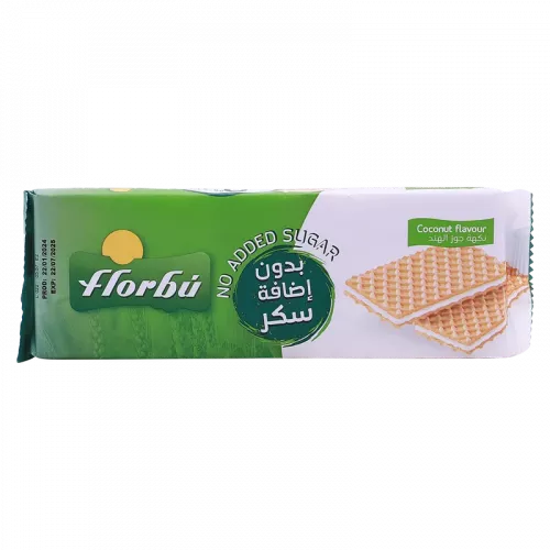 ويفر بجوز الهند بدون سكر مضاف – فلوربو ويفر بجوز الهند بدون سكر مضاف – فلوربو