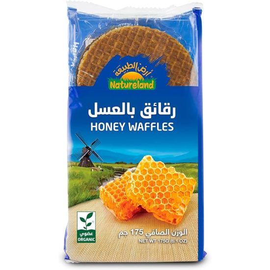 أرض الطبيعة – رقائق الوافل بالعسل العضوي