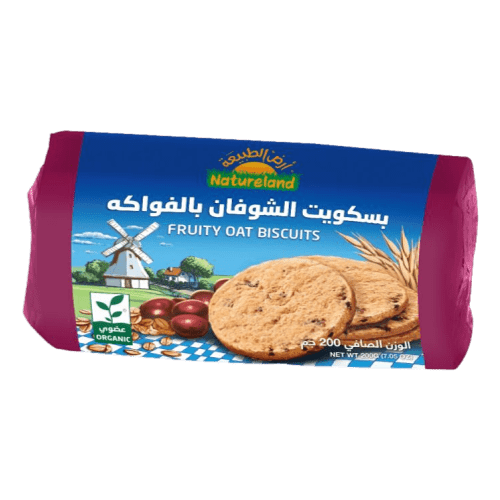 أرض الطبيعة – بسكويت الشوفان بالفواكه أرض الطبيعة – بسكويت الشوفان بالفواكه