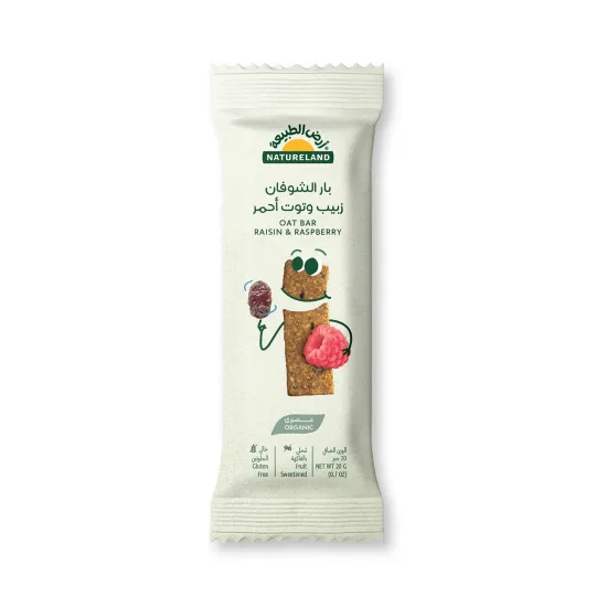 أرض الطبيعة – بار الشوفان بالزبيب والتوت الأحمر