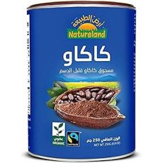 أرض الطبيعة – مسحوق كاكاو قليل الدسم