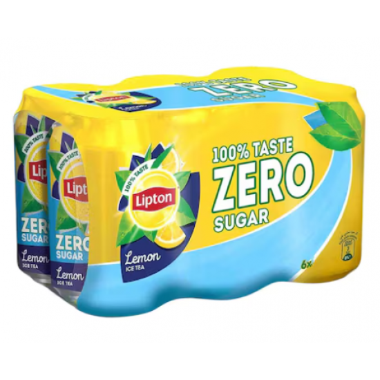 ليبتون ليمون زيرو سكر ايس تي 6 علبة * 310 مل
