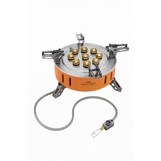 موقد غاز للتخييم وسط الحجم 9 عيون CAMPING FAMILY