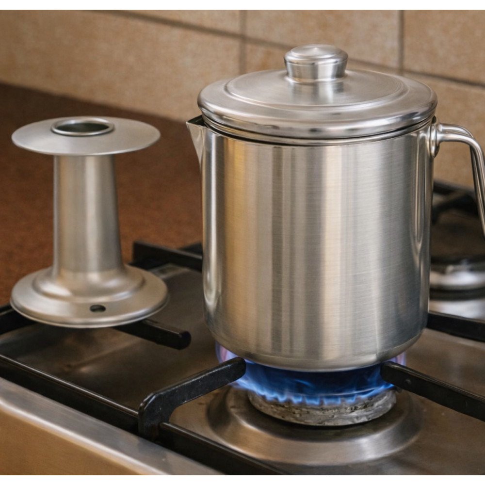 غلاية الحليب المنيوم بغطاء ويد مقاس 14 