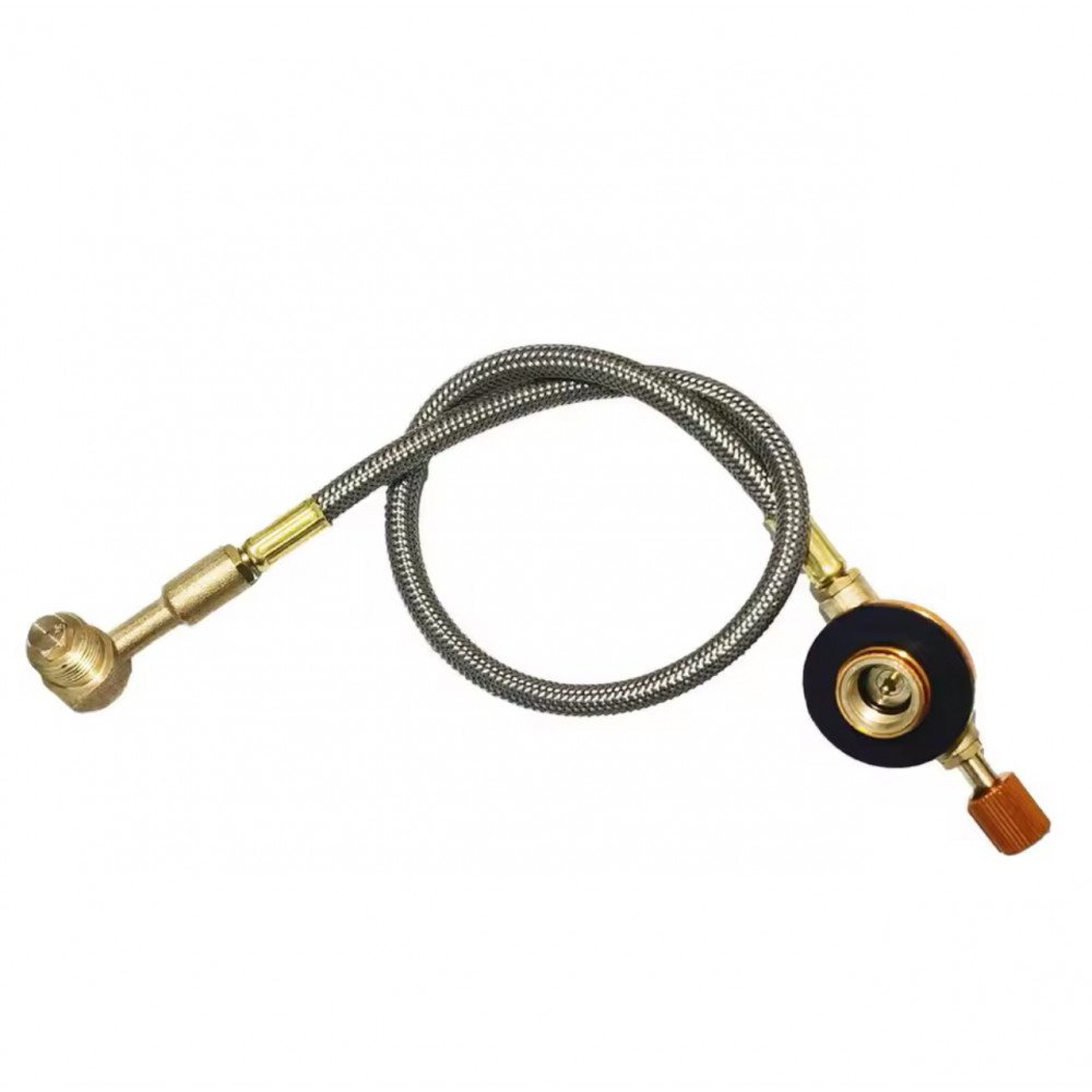 لي موقد غاز سنة - لي دافور غاز مع مفتاح سنه بطول 100سم CONNECTOR VALVE CM-38418 CAMPING FAMILY.
