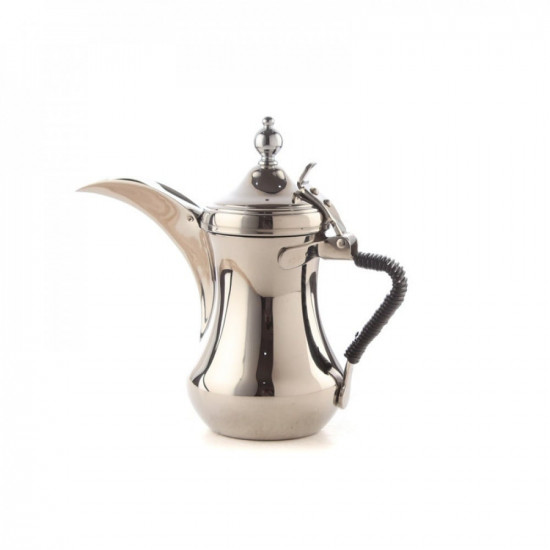 دلة العساف استيل مع مقبض اسود مقاس 26 دلة العساف استيل مع مقبض اسود مقاس 26