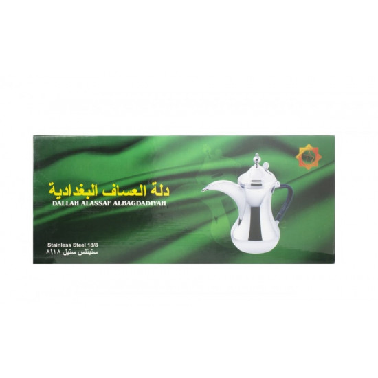 دلة العساف استيل مع مقبض اسود مقاس 32