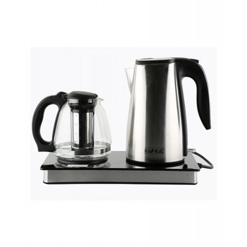 طقم محضر الشاي زجاج+إستيل