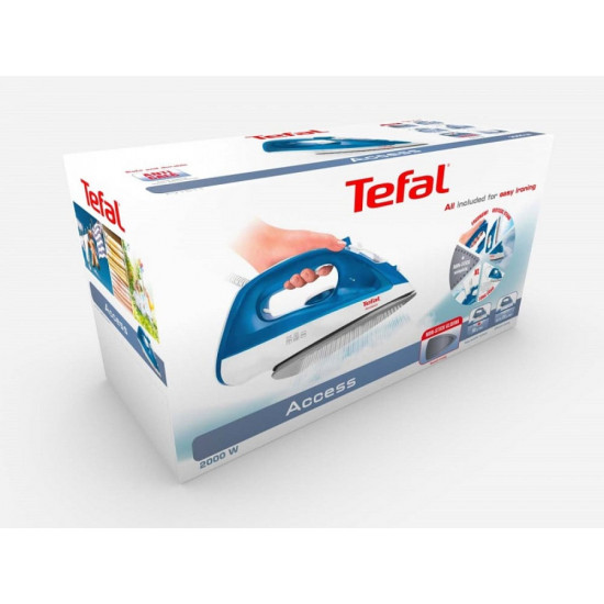 مكواة بخار من تيفال 2000 واط , FV1520M0 , أزرق مكواة بخار من تيفال 2000 واط , FV1520M0 , أزرق