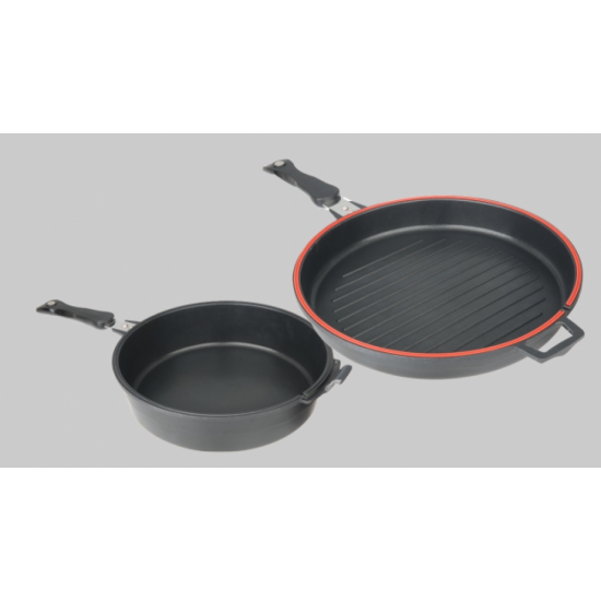 مقلاة طبخ دائري مزدوجة مقاس 28 مقلاة طبخ دائري مزدوجة مقاس 28