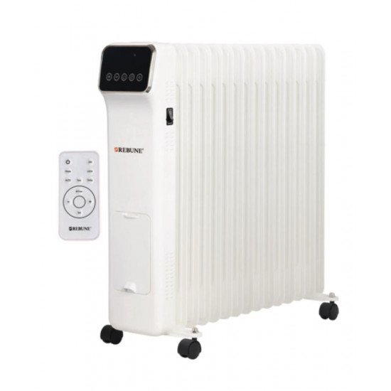 ريبون دفاية زيت 15 ريشة بشاشة رقمية مع ريموت كنترول ، 3 مستويات تدفئة 2500 واط